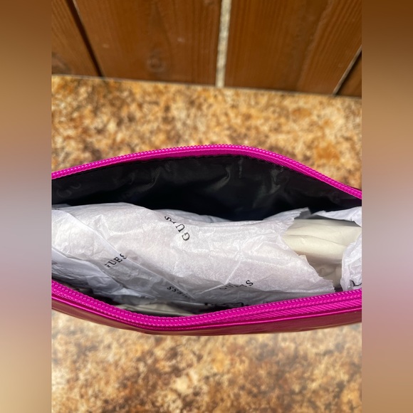 Guess Fuchsia Quilted Cosmetic Bag - Picture 10 of 11